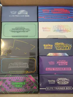 Pokemon Elite Trainer Box ETB Lot 10 Case Celebrations Prismatic Evolutions - Image 2