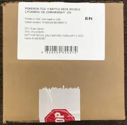 Pokemon TCG V Battle Deck BUNDLE Lycanroc VS Corviknight CASE (6 Bundles) SEALED - Image 1