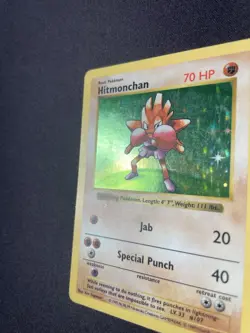 Pokemon TCG Hitmonchan 7/102 Base Set Shadowless Holo Rare Unlimited 1999 LP/MP - Image 4