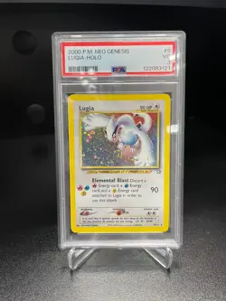 Pokemon Neo Genesis Lugia HOLO 9/111 PSA 3 VERY GOOD - Image 1