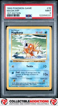 1999 Pokemon Game #35 Magikarp 1st Edition PSA 9 - Image 1