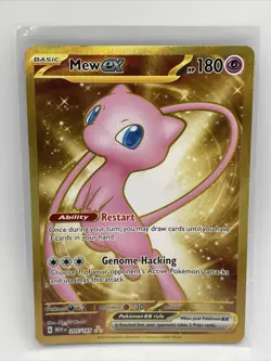 Mew EX Gold 205/165 English Pokemon 151 Scarlet & Violet Hyper Rare Holo NM - Image 1