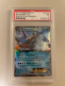 POKEMON BLACK STAR PROMO M/MEGA SWAMPERT EX #XY55 HOLO PSA 7 NM #44377017 - Image 2