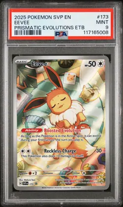 Eevee 2025 Pokemon Black Star Promo #173 Prismatic Evolutions Etb PSA 9 NEW SLAB - Image 1