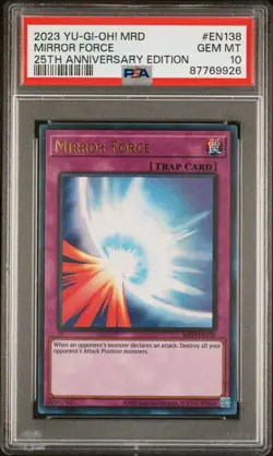 PSA 10 Mirror Force MRD-EN138 Metal Raiders (25th Anniversary Edition) Yu-Gi-Oh! - Image 1