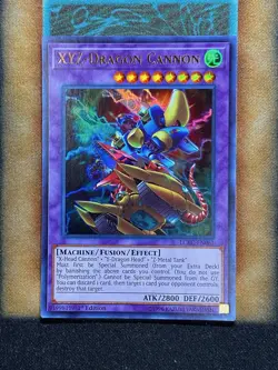 Yugioh XYZ-Dragon Cannon LCKC-EN061 Ultra Rare Alt Art 1st Ed NM - Image 1