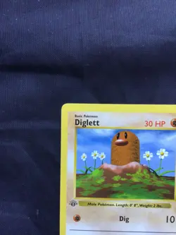 Pokemon Cards: Base Set 1st Edition Common: Diglett 47/102 - Image 2