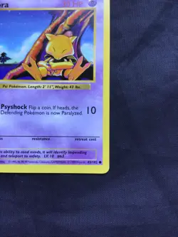 Pokemon Cards: Base Set 1st Edition Common: Abra 43/102 - Image 4
