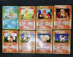 Pokemon Card Base Set Old Back LOT 58 Non holo Japanese Pikachu Bulbasaur etc... - Image 5