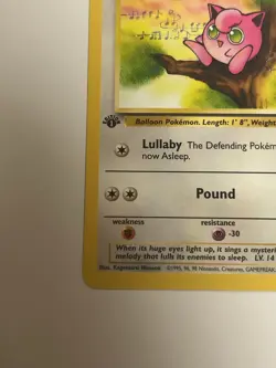 Pokemon Card Jungle 1st Edition Jigglypuff 54/64 Near Mint - Image 3