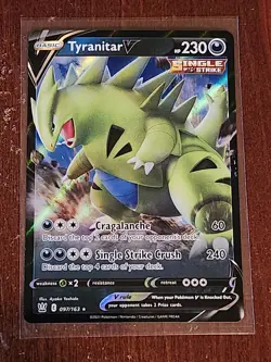 Pokemon Tyranitar V 097/163 SWSH Battle Styles Holo Rare Art Card - Image 1