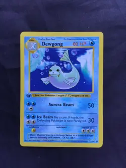 Pokemon Cards: Base Set 1st Edition Uncommon: Dewgong 25/102 - Image 1