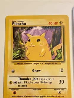 Pokemon Base Set Pikachu 58/102 Card Authentic - Image 4