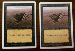 MTG Unlimited Sinkhole x2 Black Land Destruction Excellent - NM Condition - Image 1
