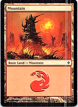 Mountain 172 Magic The Gathering New Phyrexia Light Play - Image 1