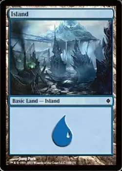 Island 168 New Phyrexia Light Play MTG Magic DNA GAMES - Image 1