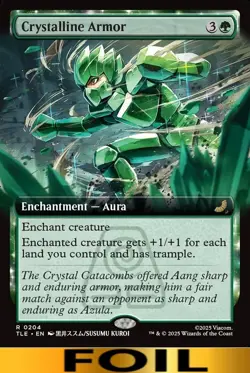 1x - Crystalline Armor - FOIL EXTENDED ART #204 - Avatar: Eternal - NM MTG - Image 1