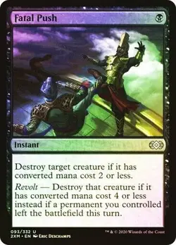 mtg magic fatal push FOIL FRENCH vf fr poussee fatale double masters - Image 1