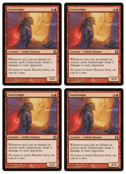 MTG - 4 x Guttersnipe (Playset) - Uncommon Goblin - Return to Ravnica (RTR) - LP - Image 1