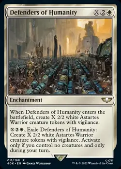 1x Defenders of Humanity NM-Mint, English Universes Beyond: Warhammer 40,000 MTG - Image 1