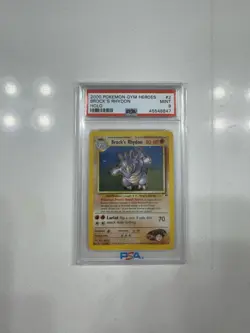 2000 Pokemon Gym Heroes Hitmonchan Holo PSA 8 & Brocks Rhydon Holo PSA 9 - Image 3