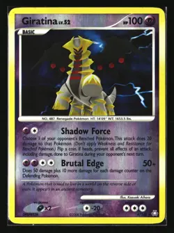 Pokemon GIRATINA 4/146 Reverse Holo Rare (2008 Legends Awakened) LP/Light Play - Image 1