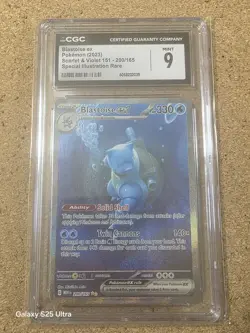 2023 POKEMON BLASTOISE EX SIR 200/165 SCARLET & VIOLET 151 CGC 9 MINT - Image 1