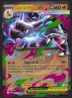 Pokemon TCG - Phantasmal Flames - Mega Charizard X ex Double Rare - 013/094 NM - Image 1