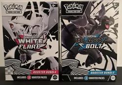 Pokemon Scarlet & Violet Black Bolt and White Flare Booster Bundle Set New - Image 1