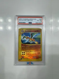 2002 Pokemon Expedition Charizard Reverse Foil PSA 4 & Dugtrio PSA 9 - Image 3