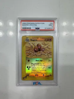 2002 Pokemon Expedition Charizard Reverse Foil PSA 4 & Dugtrio PSA 9 - Image 4