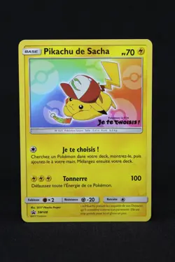 Carte Pokemon Ash's Pikachu SM 108 SM Black Star Promos - Image 1