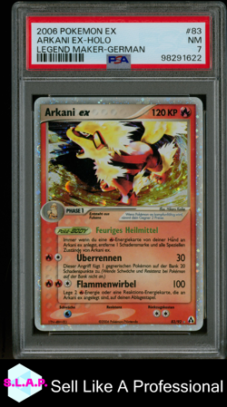 ARKANI EX POKEMON 83/92 2006 LEGEND MAKER HOLO DEUTSCH PSA 7 - Image 1