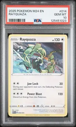 2025 POKEMON M24 EN-MCDONALD'S COLL #014 RAYQUAZA PSA 10 - Image 1