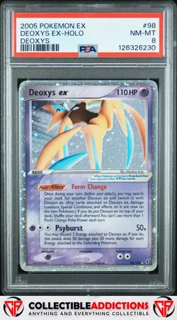 2005 Pokemon Ex Deoxys #98 Deoxys Ex-Holo Deoxys PSA 8 - Image 1