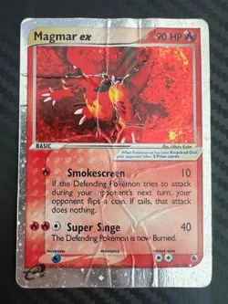 Pokemon TCG Magmar ex EX Ruby & Sapphire 100/109 Holo Ultra Rare DMG - Image 1