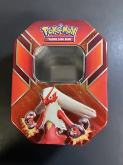 Blaziken EX Hoenn Power Tin Pokemon Storage Tin Metal Box EMPTY Swampert RARE - Image 1