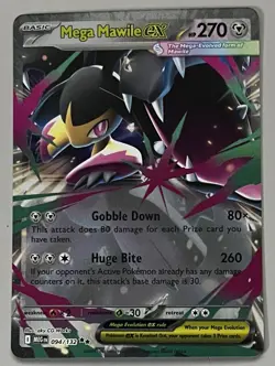 Pokemon Mega Evolution Mega Mawile ex Basic Double Rare HoloFoil #094/132 - Image 1