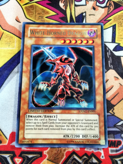 White-Horned Dragon gxng-en001 Ltd Ed (VLP) Ultra Rare Yu-Gi-Oh! - Image 1