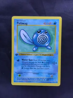 Pokemon Cards: Base Set 1st Edition Common: Poliwag 59/102 - Image 1