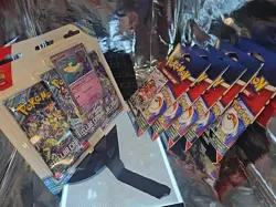 Pokemon Scarlet ⚡ Violet: Stellar Crown 3pk Booster Blister & (5) 25Card Packs - Image 1