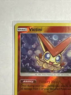 Victini 30/236 Reverse Holo Card Sun & Moon - Cosmic Eclipse Pokemon TCG - Image 3