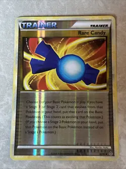 Rare Candy 82/95 Reverse Holo HeartGold SoulSilver Unleashed Pokemon Card NM - Image 1