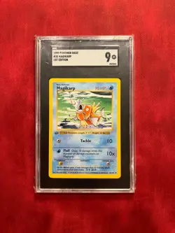 1st Edition Shadowless Magikarp Base Set 35/102 - #35 Pokemon Card - SGC 9 MINT - Image 1