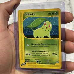 Pokemon Card - Chikorita Expedition 99/165 Common LP Vintage E-Reader Nintendo - Image 2