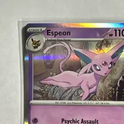 Espeon 033/131 Rare Holo Card Prismatic Evolutions PRE Pokemon TCG NM - Image 3