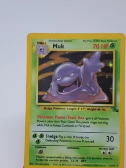 Muk Fossil Holo Rare Unlimited Pokemon Card 13/62 LP - Image 1