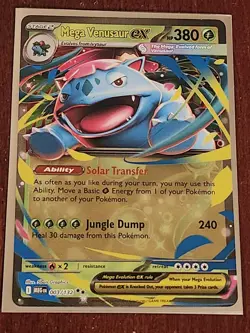 Pokemon Mega Venusaur ex 003/132 Mega Evolution Holo Rare Art Card - Image 1