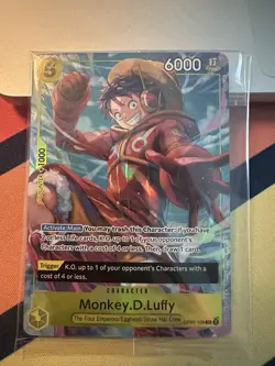 One Piece Monkey D. Luffy Alt Art Promo Card - SR - OP07-109 - NM Sealed - Image 1
