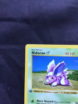 Pokemon Cards: Base Set 1st Edition Common: Nidoran M 55/102 - Image 2